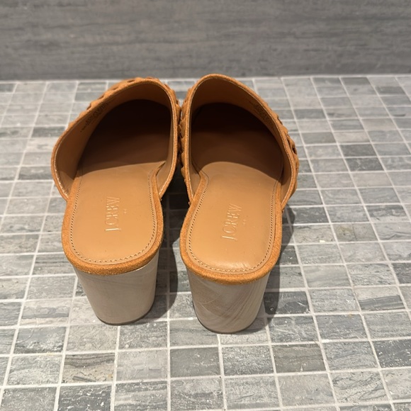 NWT 🏷️ J. Crew Factory suede cognac clogs - Picture 6 of 9